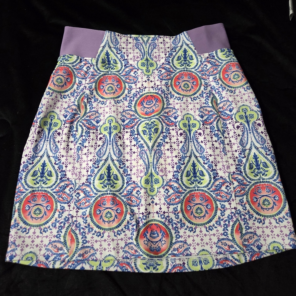 Lady Hagen Vibrant Patterned Pencil Skirt